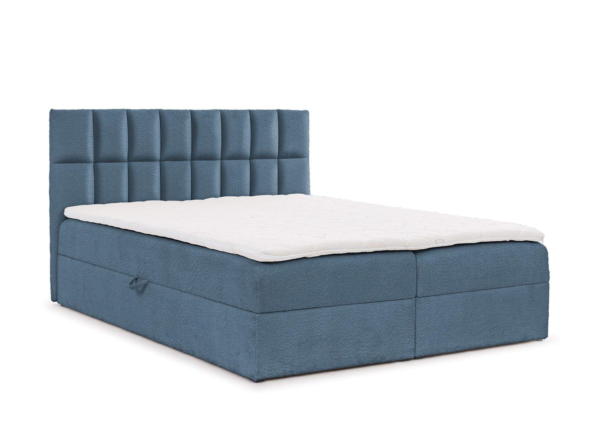 BOXBETT Dominga - Hellblau, Holzwerkstoff/Textil (160/200cm) - Fun Möbel