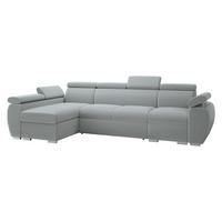 ECKSOFA Boston LCP, Seite: Links LCP+2R+1P(65) - Silberfarben/Hellgrau, Holz/Textil (320/170cm) - MIRJAN24