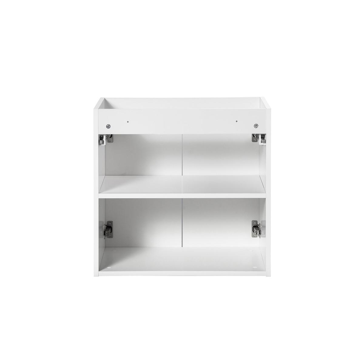 BADMÖBEL 80.4cm Riva 2er-Set Weiß und Holz - Weiß, Holzwerkstoff (80.4/59.5/40cm) - Petits-meubles