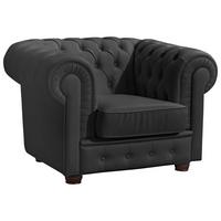 SESSEL Kalea Bezug Kunstleder Buche nussbaum dunkel / schwarz - Schwarz, Kunststoff (110/76/98cm) - 58aufmkessel