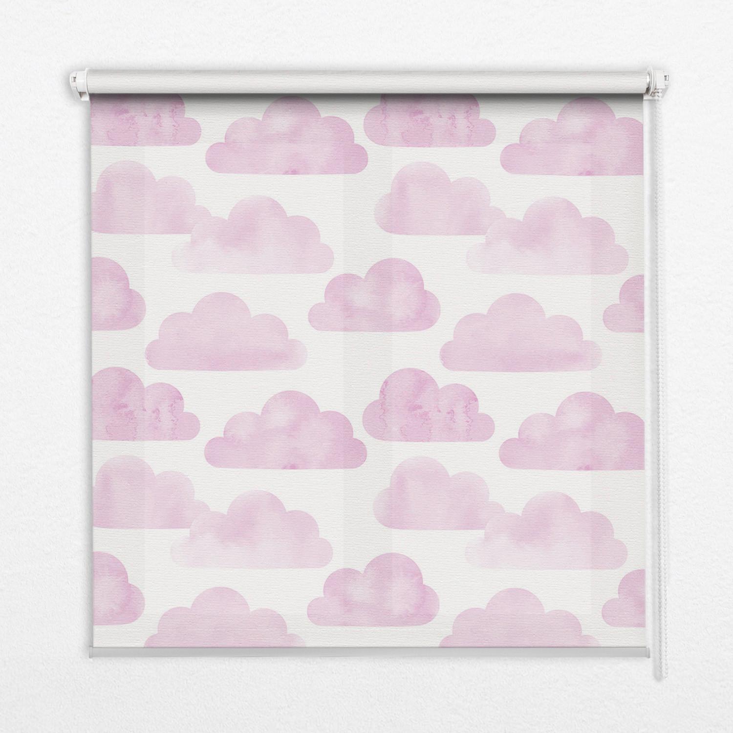 INNENROLLO - Fensterrollo - Rollo - 130x140 cm - Rosa Wolken - Pink, Kunststoff (130/140/0.5cm) - TULUP