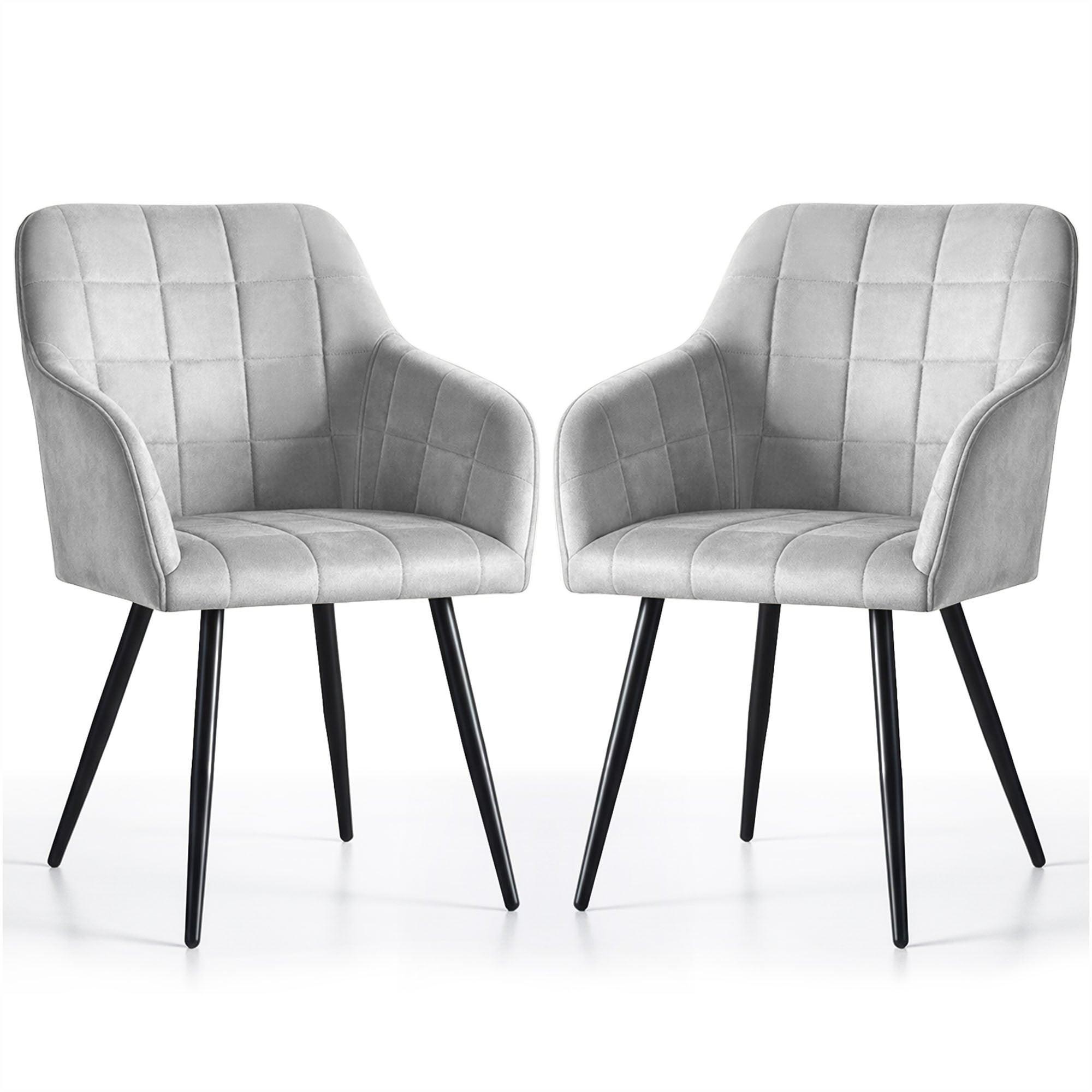 POLSTERSTUHL 2er Set, Metallbeine Hellgrau, Schwarz 54/82/58 - Hellgrau/Schwarz, Textil (54/82/51cm) - RAUMHIRSCH FURNITURE