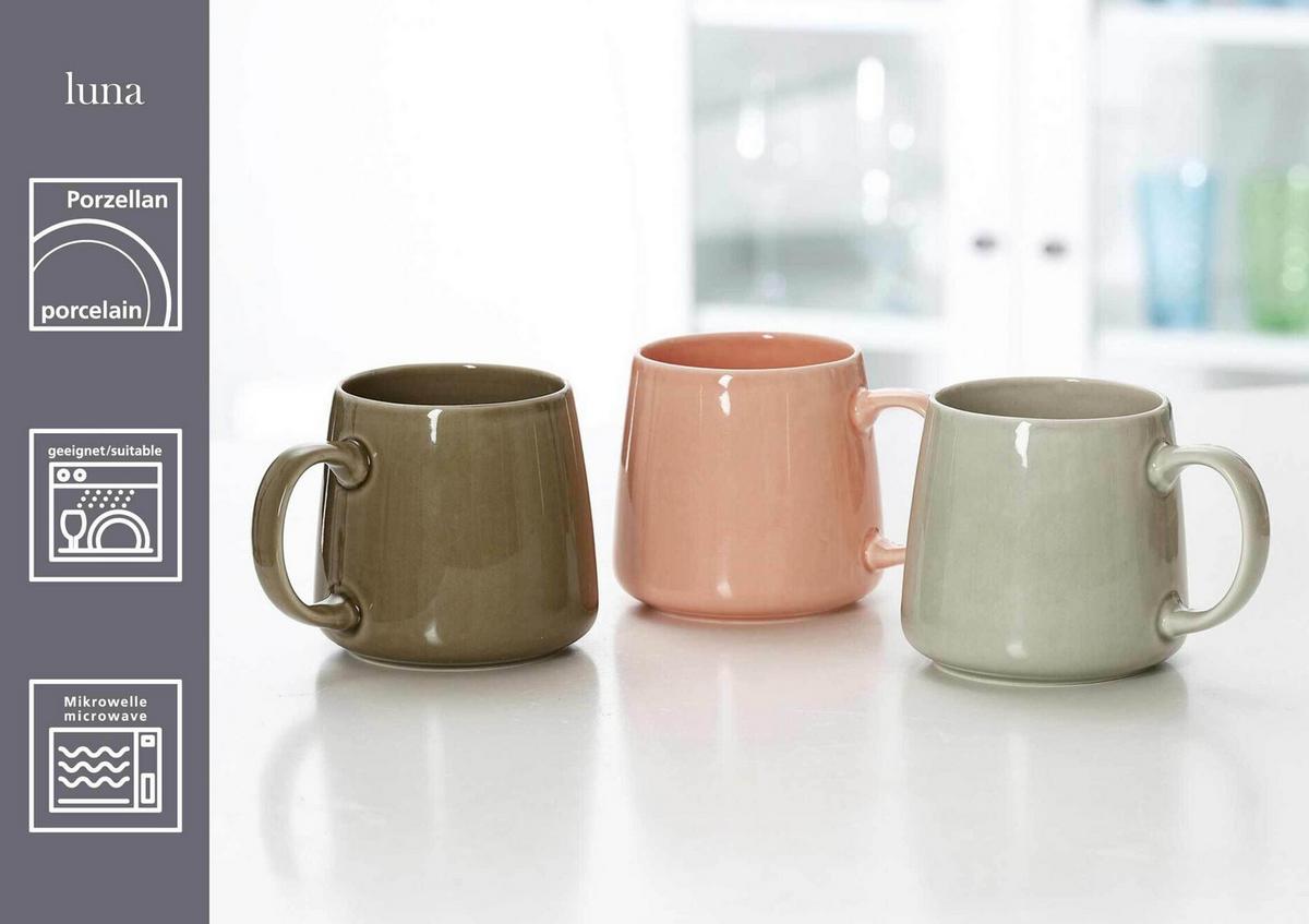 KAFFEEBECHER Luna bunt 380 ml 6er Set - Multicolor, Keramik (0.38L) - Ritzenhoff Breker