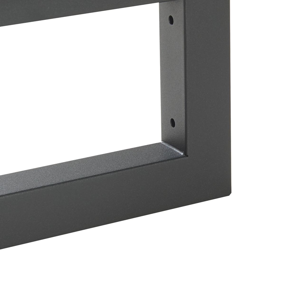WANDKONSOLE-SET 2 TLG. Hawangen - Schwarz, Metall (4/20/50cm) - [en.casa]