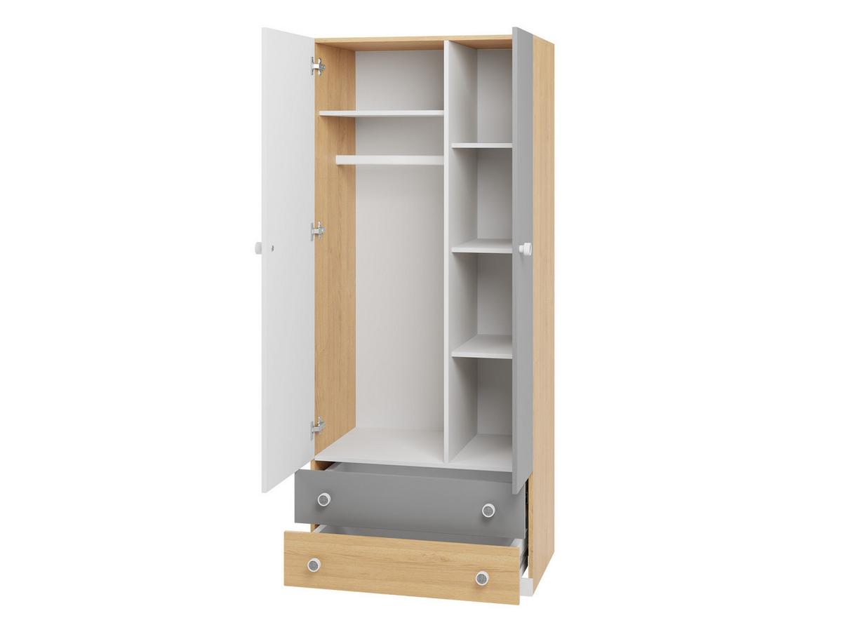 KLEIDERSCHRANK Pixel PX3 - Eichefarben/Weiß, Holzwerkstoff (80/190/50cm) - MIRJAN24