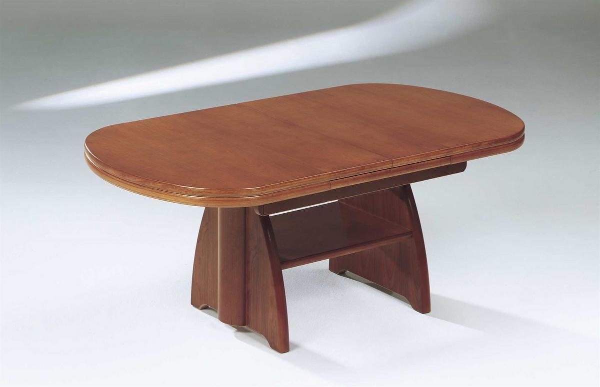 FUNKTIONSTISCH Camela höhenverstellbar und ausziehbar 125(165,5) x 71 x 56-75 Couchtisch massiv Kirschbaum - Dunkelbraun, Holz (125/71/56cm) - 58aufmkessel