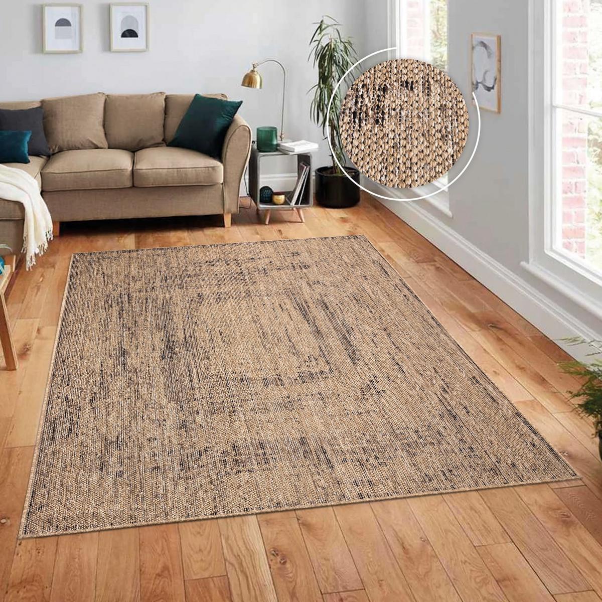 FLACHWEBTEPPICH, meliert, aus Polypropylen, Beige, 160 x 220 cm - Beige, Textil (220/160cm) - KADIMA DESIGN