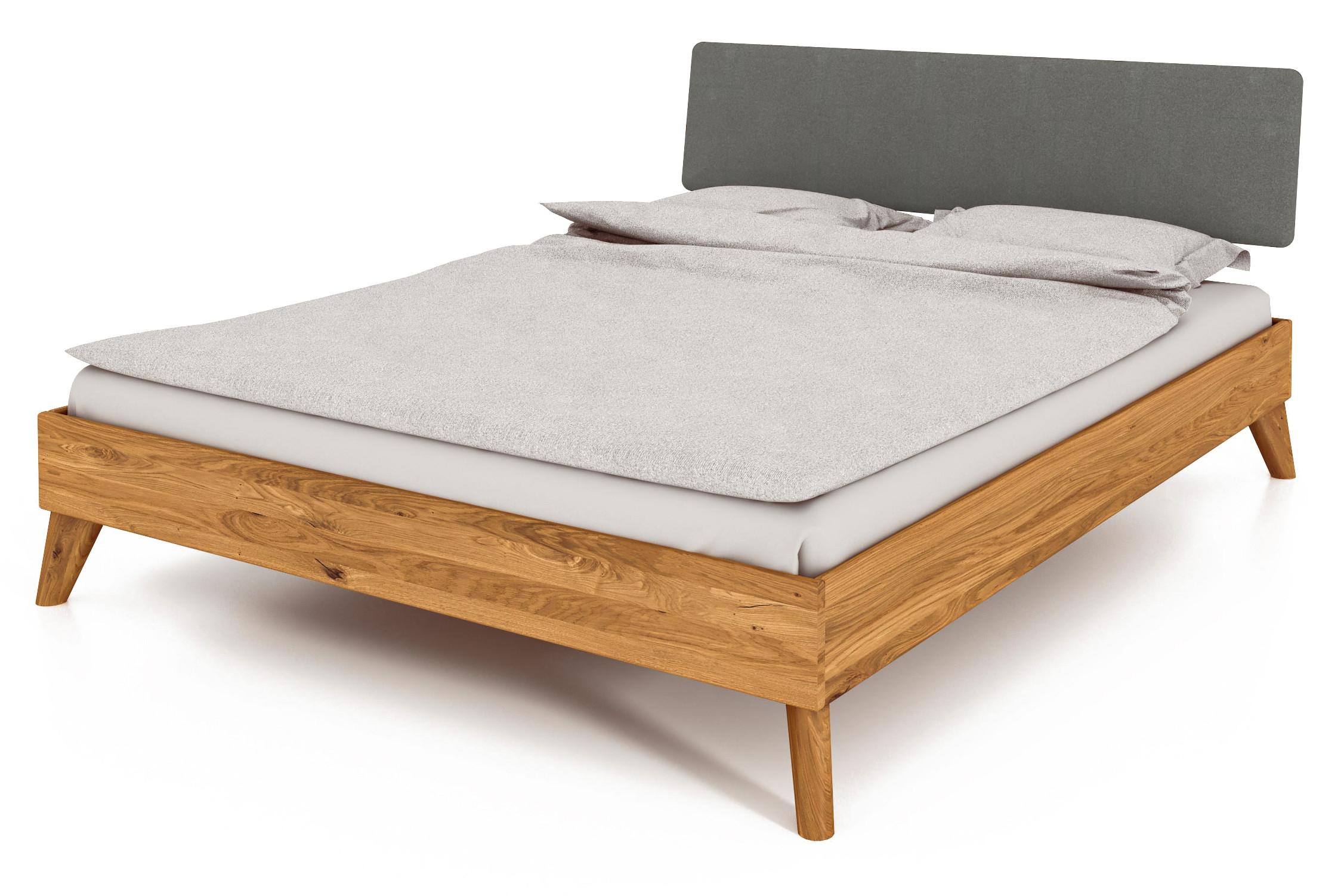 GREG BETT MIT GEPOLSTERTEM KOPFTEIL Wildeiche - Wildeiche, Holz (140/200cm) - byoak
