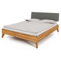 GREG BETT MIT GEPOLSTERTEM KOPFTEIL Wildeiche - Wildeiche, Holz (80/200cm) - byoak