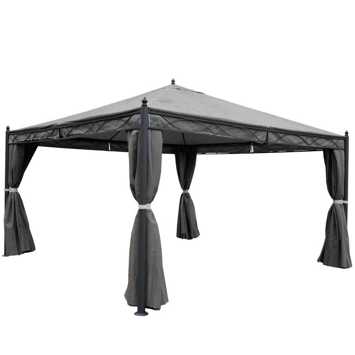 SEITENWAND PERGOLA CALPE Grau - Grau, Textil (383/205/1cm) - MCW