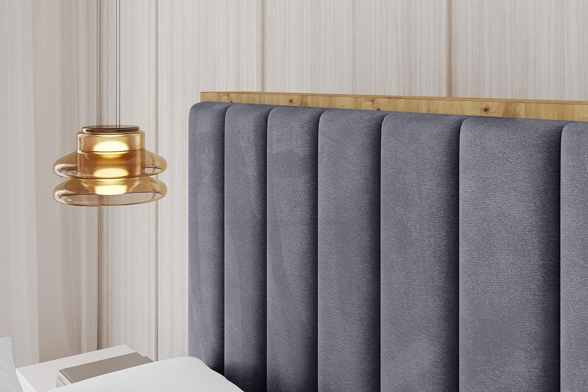 POLSTERBETT mit Bettkasten und Lattenrost, Bett mit Matratze H3/H4 - ENZO4 200x200 Dunkelgrau - Dunkelgrau, Holzwerkstoff/Textil (200/200cm) - ALTDECOR