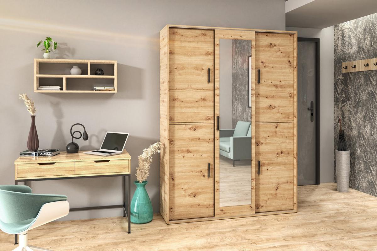 GARDEROBENSCHRANK BENVENO 150/21040 Modern Garderobenschrank Eiche Artisan - Eiche Artisan, Holzwerkstoff (150/210/40cm) - MASSENO