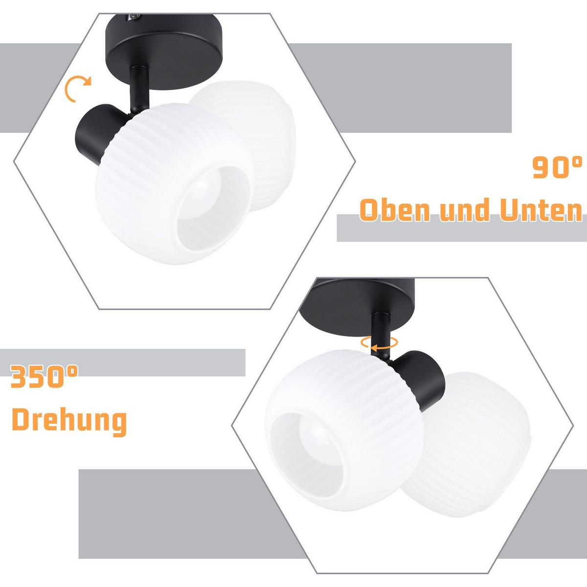 DECKENSTRAHLER Legrand 1-flammig 12.5/10/13cm - Schwarz, Metall (12.5/10/13cm) - Nettlife