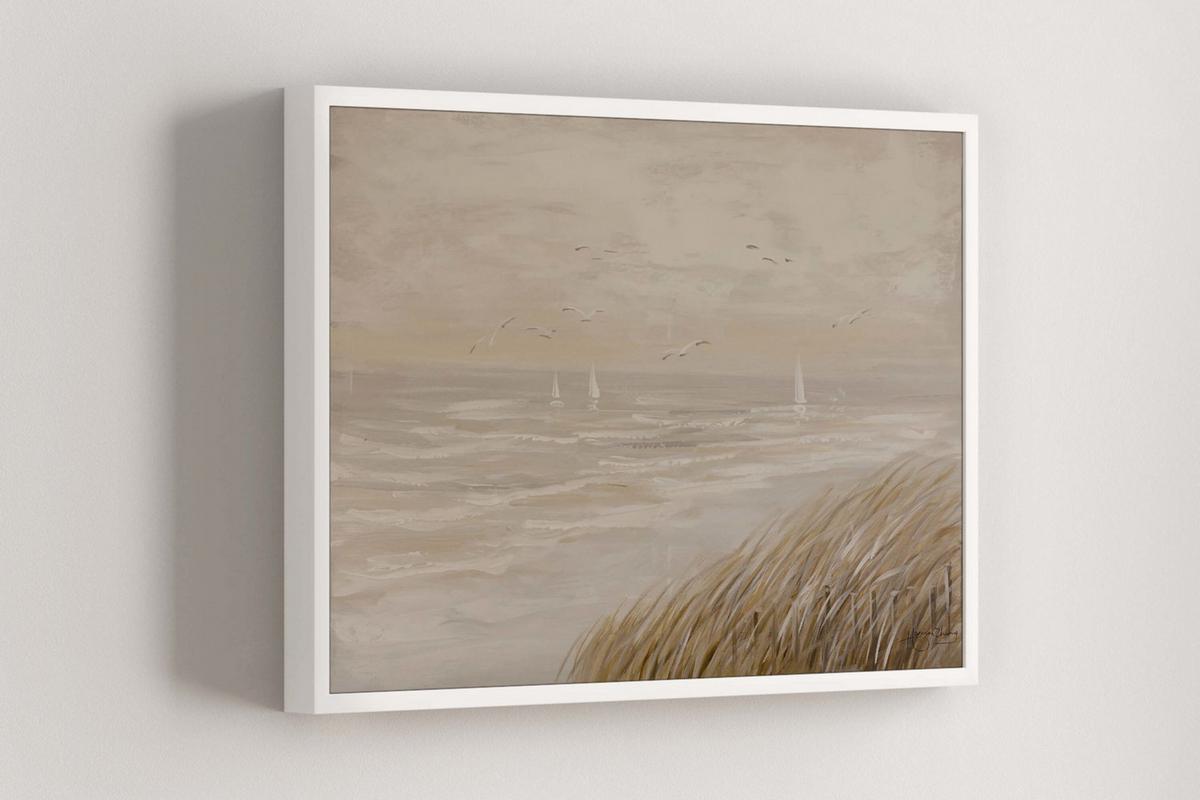 ÖLGEMÄLDE 90/60 cm - Beige, Holz/Textil (90/60cm) - KUNSTLOFT
