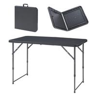 KLAPPTISCH Adelfia - Anthrazit, Kunststoff/Metall (120/60/90cm) - [en.casa]