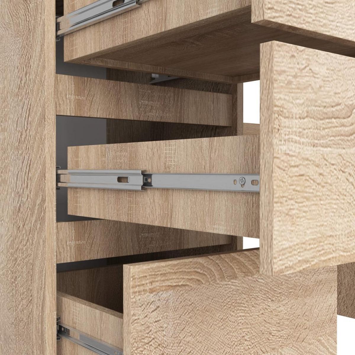 SCHREIBTISCH Eiche Sonoma 77/135/50 - Sonoma Eiche, Holzwerkstoff (155/85/77cm) - RAUMHIRSCH FURNITURE