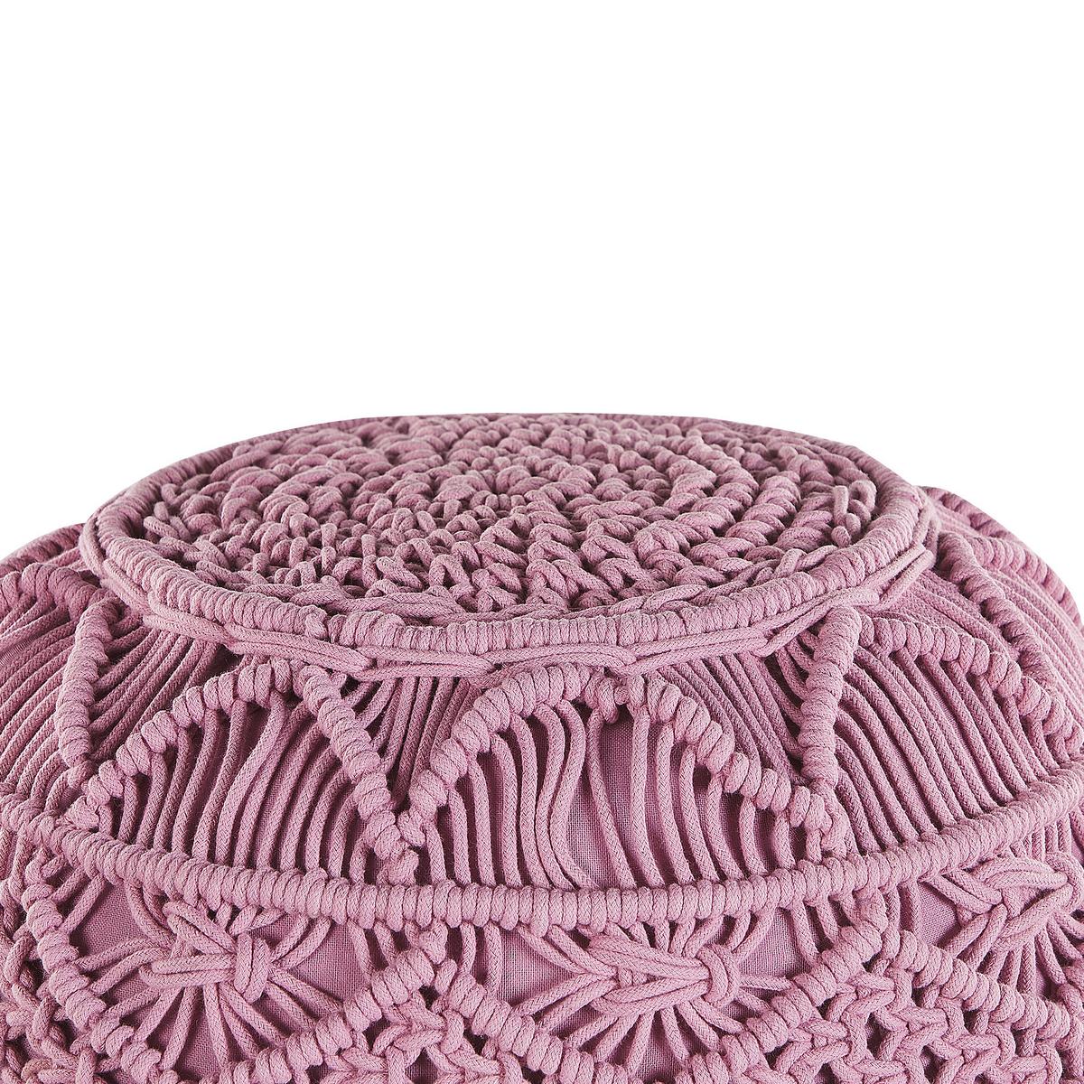 POUF Rosa 40/40/40 cm Kayseri - Pink, Naturmaterialien/Textil (40/40/40cm) - Beliani