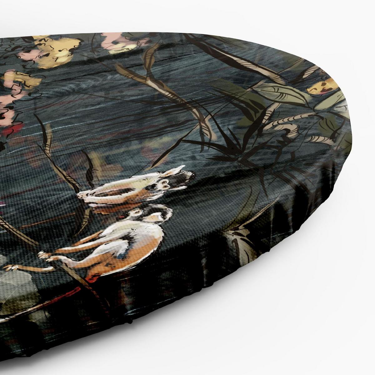 RUNDES BILD Grau 80/80 cm - Grau, Textil (80/80cm) - KUNSTLOFT