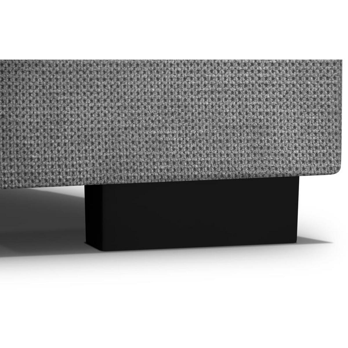 ECKSCHLAFSOFA Roma hellgrau links - Hellgrau/Schwarz, Textil (250/205cm) - Beautysofa