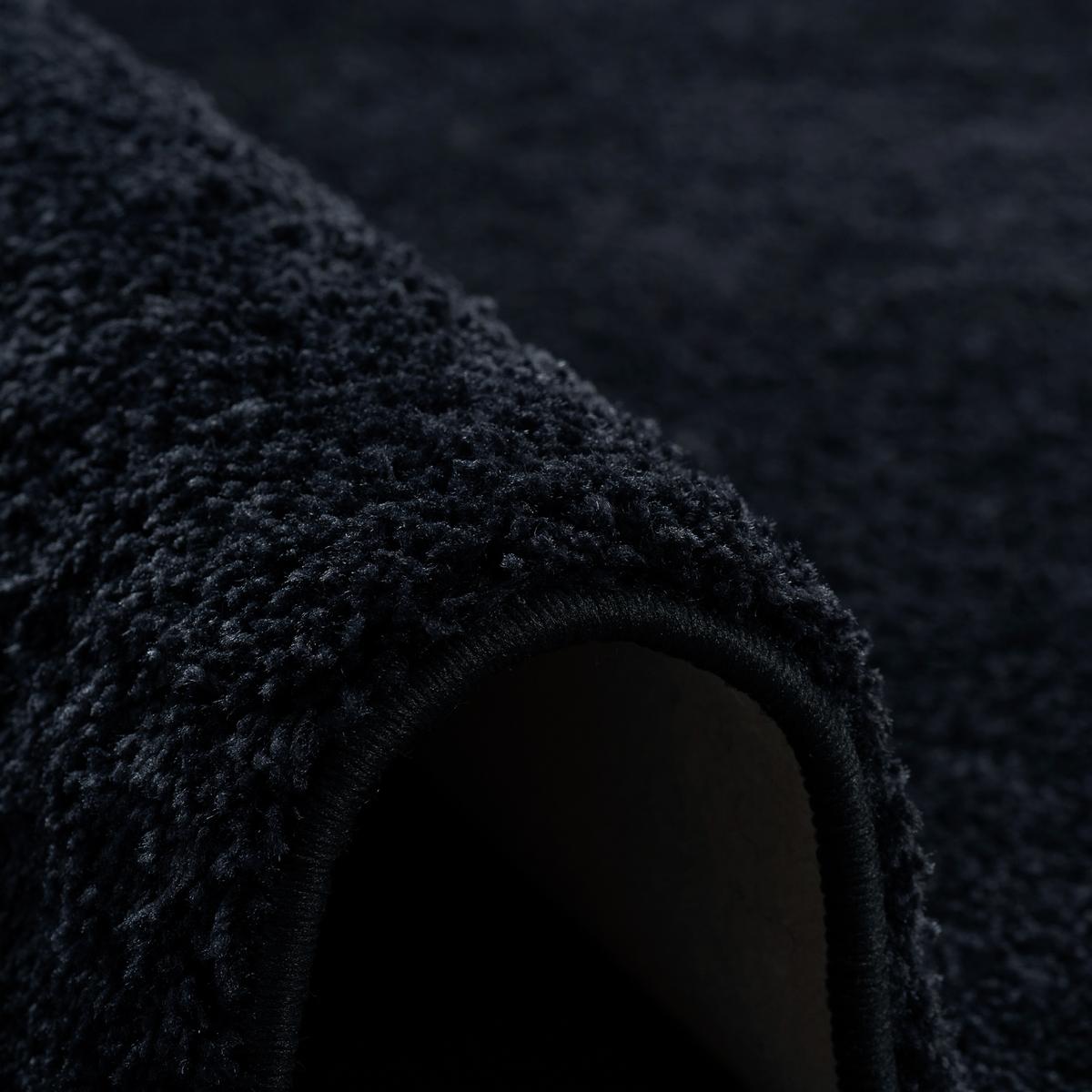 HOCHFLOR SHAGGY LÄUFER TEPPICH PALACE - Schwarz, Textil (80/160cm) - Snapstyle