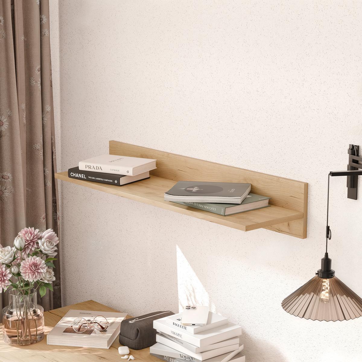 HÄNGEREGAL VALERIO 90/24/16 cm Craft-Eiche - Eichefarben, Holzwerkstoff (90/16/24cm) - Idohome