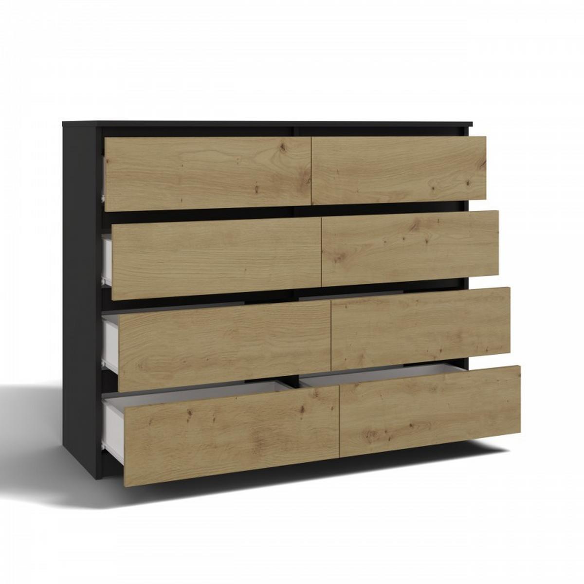 KOMMODE Anthrazit, Artisan 138/97/40 - Anthrazit, Holzwerkstoff (138/97/40cm) - RAUMHIRSCH FURNITURE