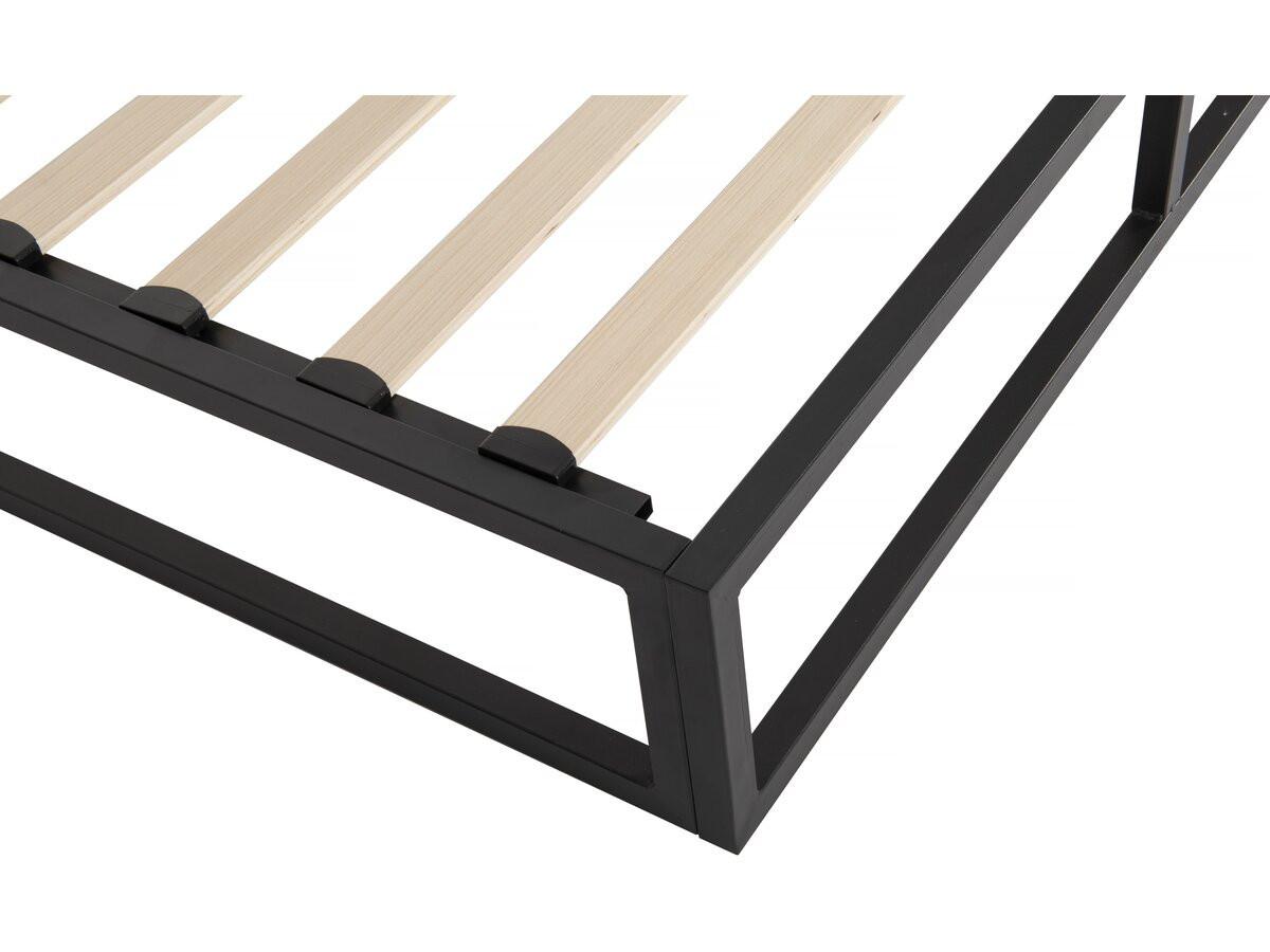 LATTENROST cadre de lit en métal 140 x 190 cm - noir Schwarz - Schwarz, Metall (190/140cm) - Habitat Garten