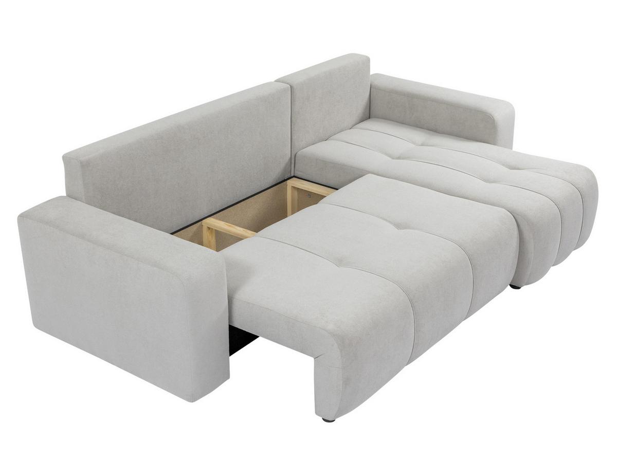 ECKSOFA Furyn Boucle - Schwarz/Naturfarben, Holzwerkstoff/Kunststoff (244/145cm) - MIRJAN24
