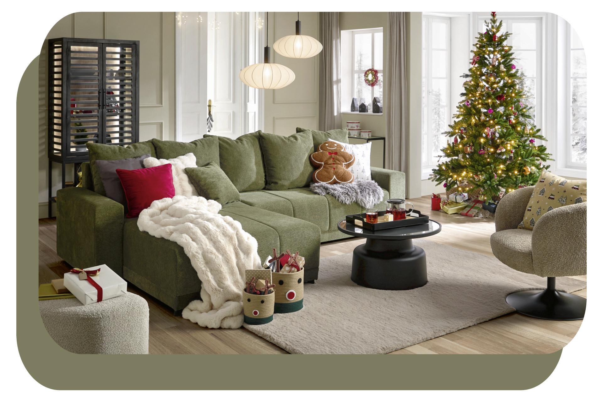 Tradícionális karácsony a nappaliban