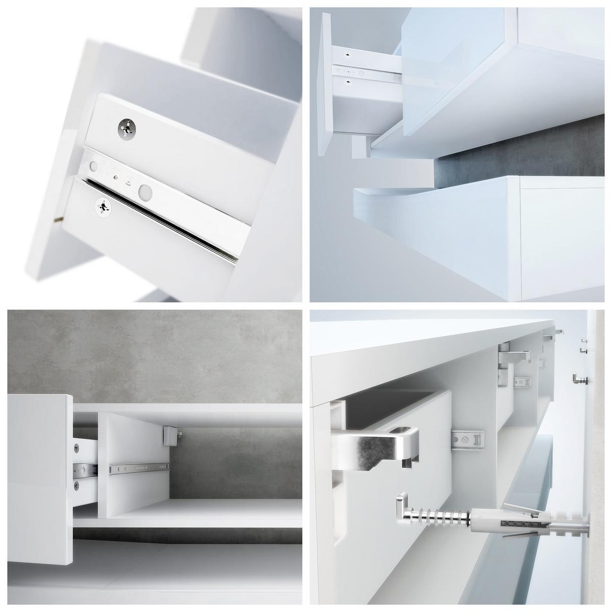 LOWBOARD City Fronten in Avola-Anthrazit - Anthrazit, Holzwerkstoff (178/48/39cm) - Vladon