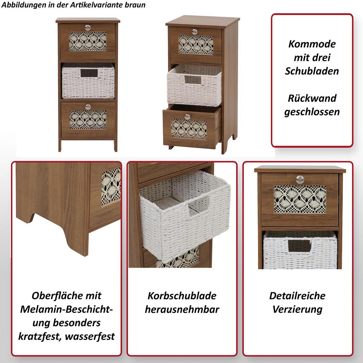 KOMMODE Braun - Braun, Holz (30/63/30cm) - MCW