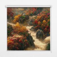 INNENROLLO - Fensterrollo - Rollo - 80x180 cm - Mountain View - Braun, Kunststoff (80/180/0.5cm) - TULUP