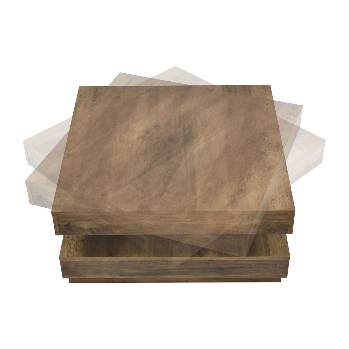 COUCHTISCH Florenz 76/76/38 cm - Braun, Holzwerkstoff (76/76/38cm) - [en.casa]