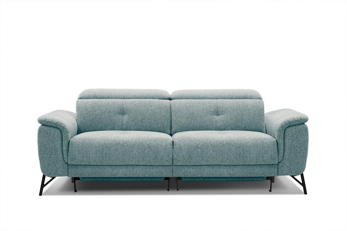 SOFA AVENA 3-Sitzer mit 2 Relaxfunktionen, mintgrün - Mintgrün, Holzwerkstoff/Textil (204/80/108cm) - Wozimo