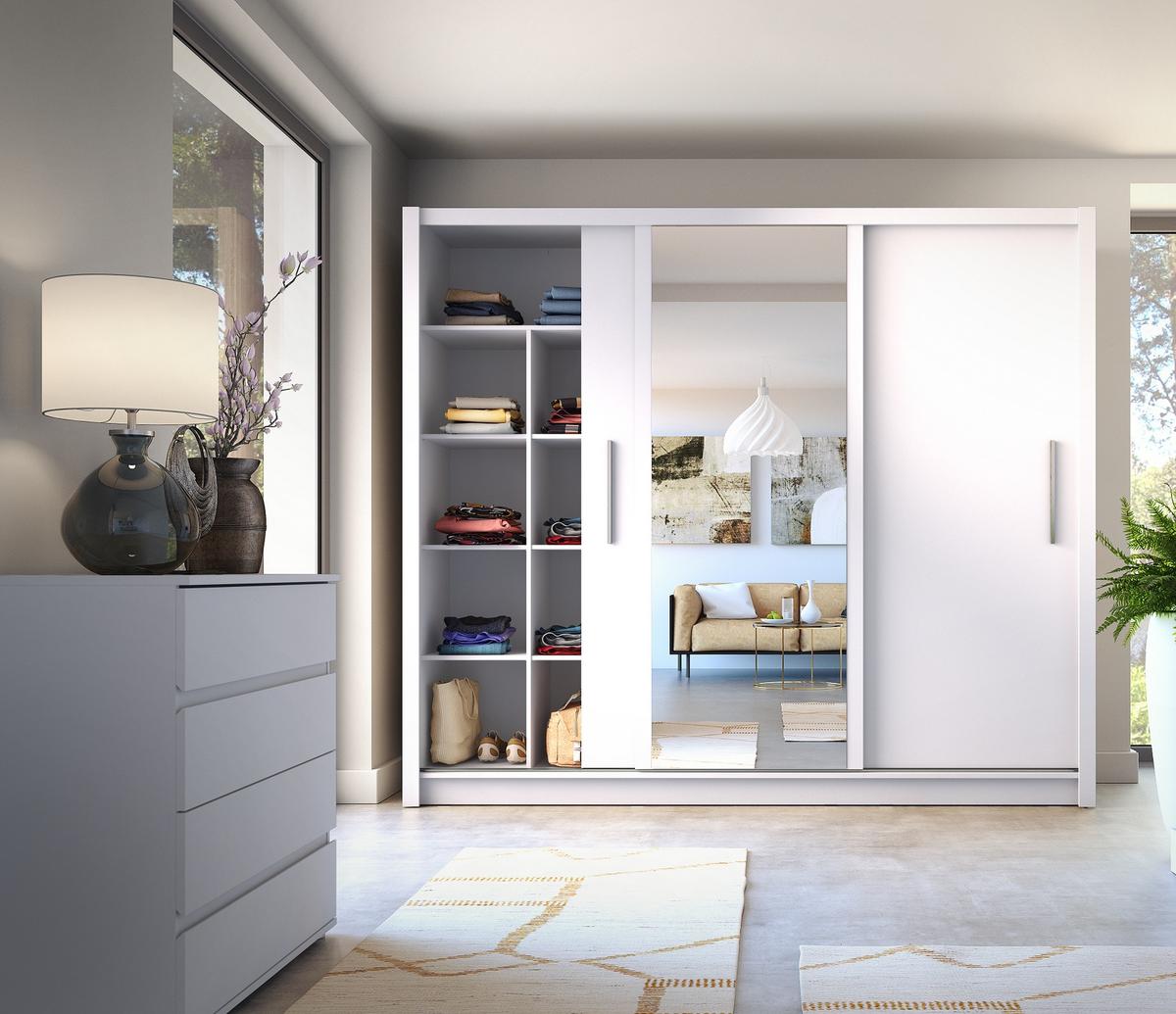 KLEIDERSCHRANK Weiß 248/22/62 - Weiß, Holzwerkstoff (248/22/62cm) - RAUMHIRSCH FURNITURE