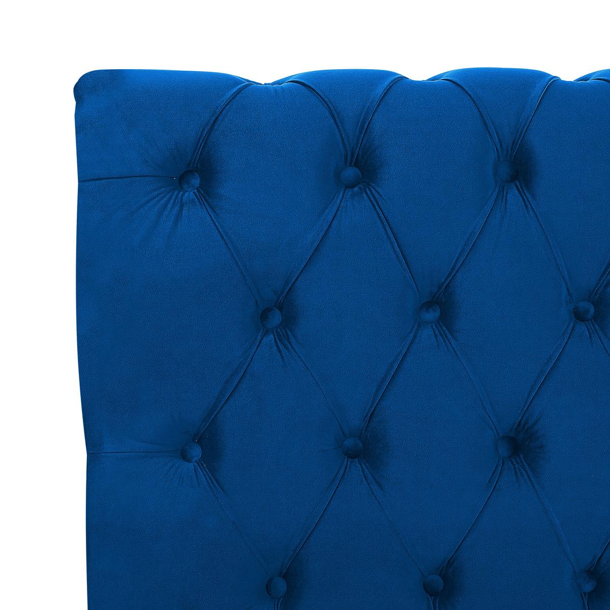 WASSERBETT 180/200cm Marineblau Avallon - Blau, Textil (180/200cm) - Beliani