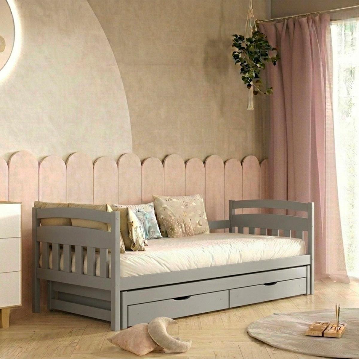 KINDERBETT 90/200 Tosia Grau - Grau, Holz (90/200cm) - Petits-meubles
