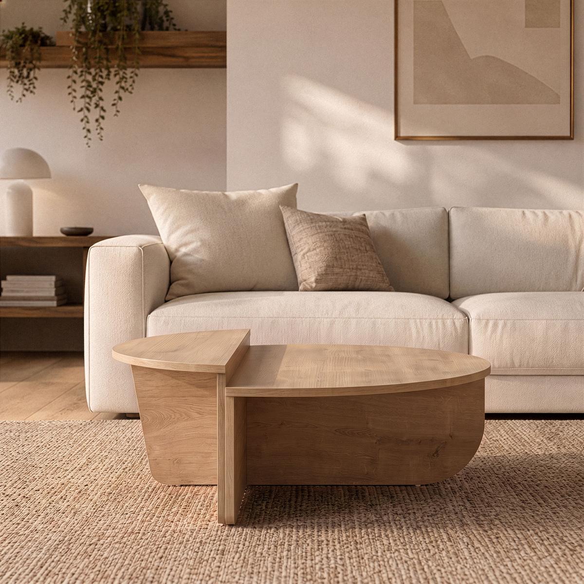 COUCHTISCH (2er-Set) orion 35/90/90 cm - Apfelbaumfarben, Holz/Holzwerkstoff (90/90/35cm) - Calicosy