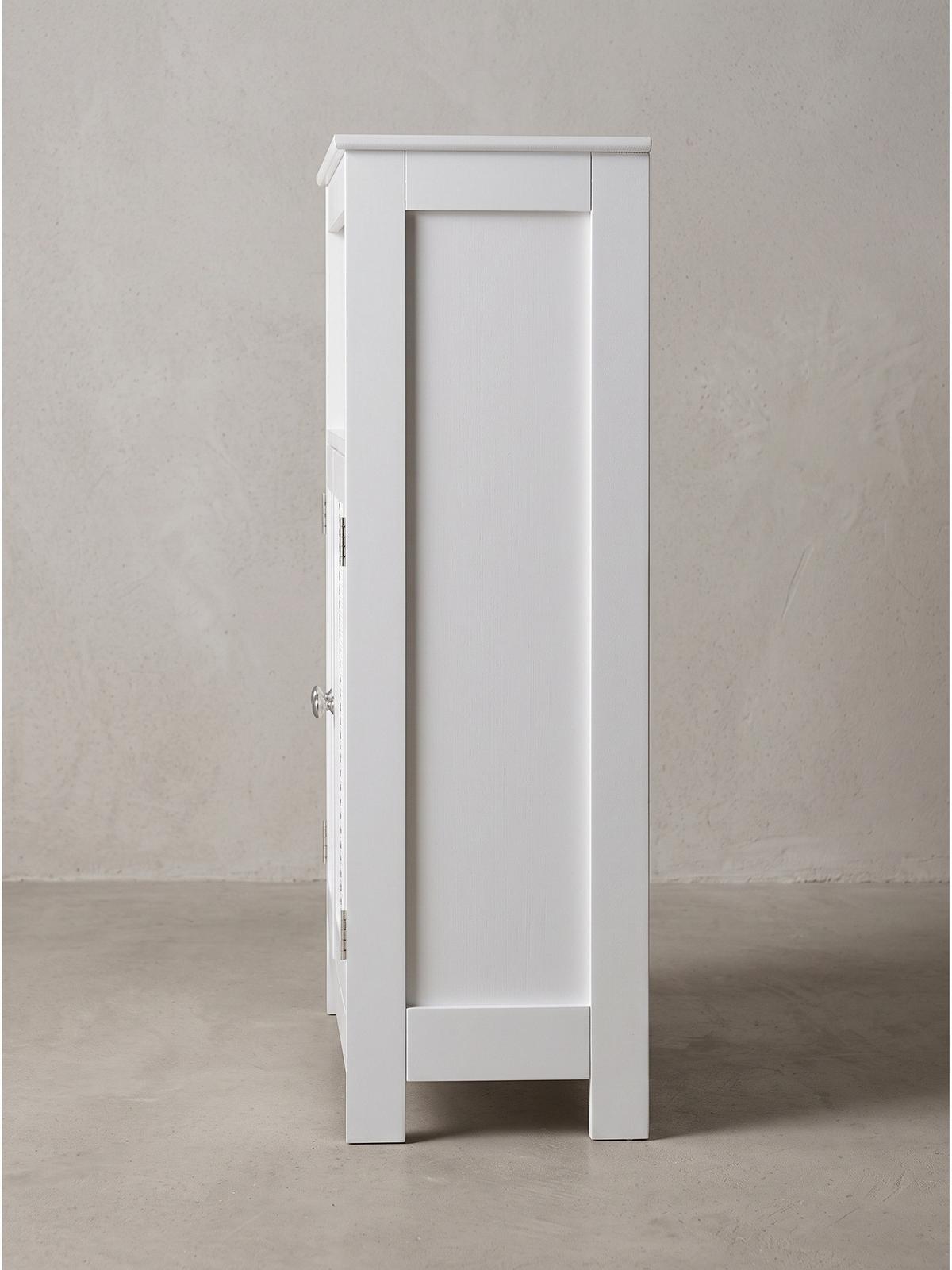 BADSCHRANK ADOUR, MDF, mit Stauraum, Weiß, 60 x 28 x 80 cm - Weiß, Holzwerkstoff/Metall (60/80/28cm) - KADIMA DESIGN
