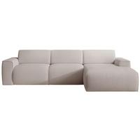 ECKSOFA Bouvi Hellbeige rechts - Ecru/Schwarz, Kunststoff/Textil (165/310cm) - Selsey