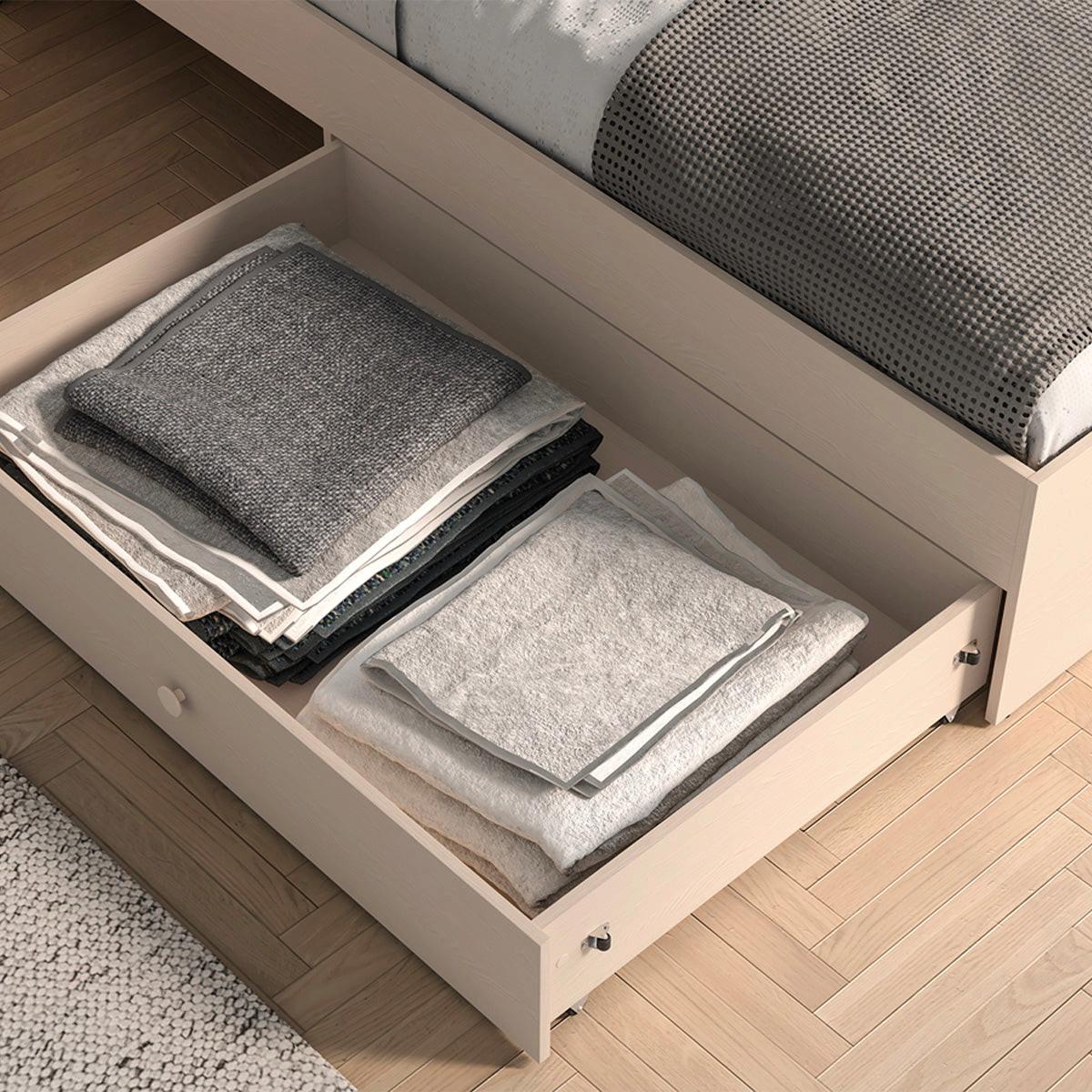 KINDERBETT 90/200 Alycia Beige - Holzeffekt - Beige, Holz (90/200cm) - Petits-meubles