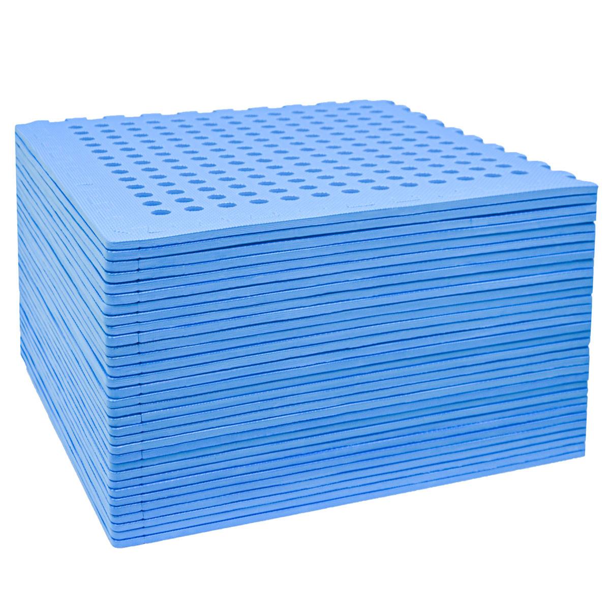 POOLMATTEN 11,2m² 32 EVA Matten 62 cm Blau - Blau, Kunststoff (62/62cm) - eyepower