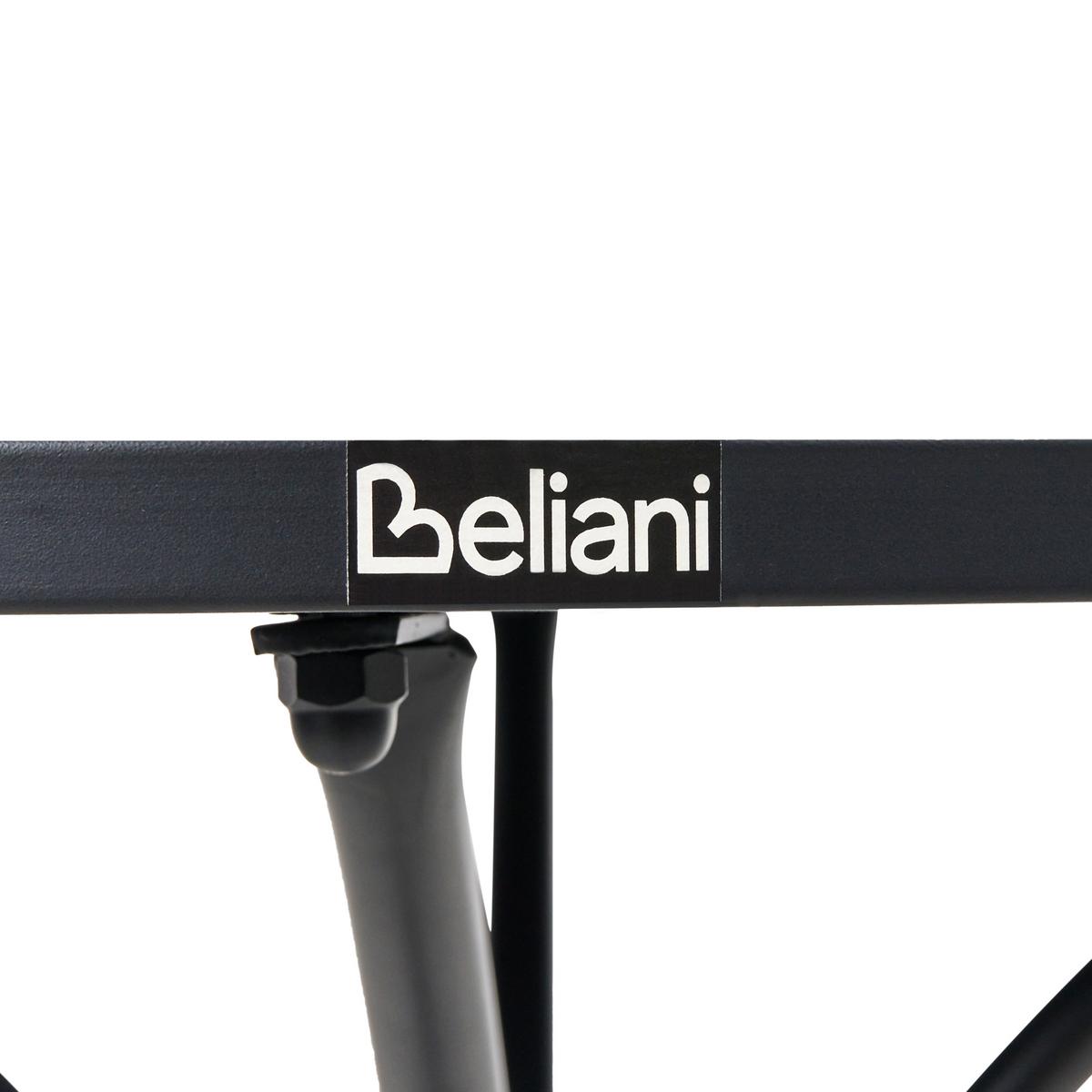 BISTROTISCH 60/60 cm Terrazzo Optik Metall Schwarz Adrano - Schwarz, Metall (60/60/74cm) - Beliani