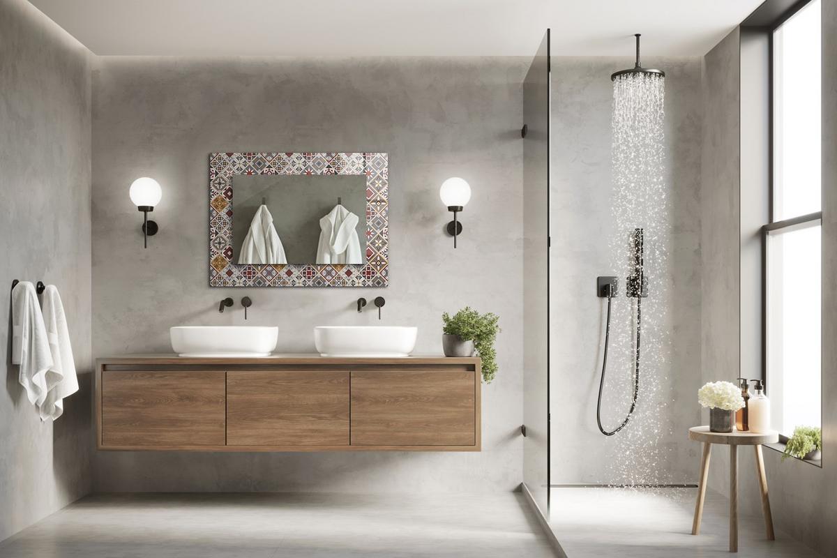 SPIEGEL 80 x 60 cm Rechteckig mit Aufdruck - Braun, Glas (80/60/0.4cm) - TULUP