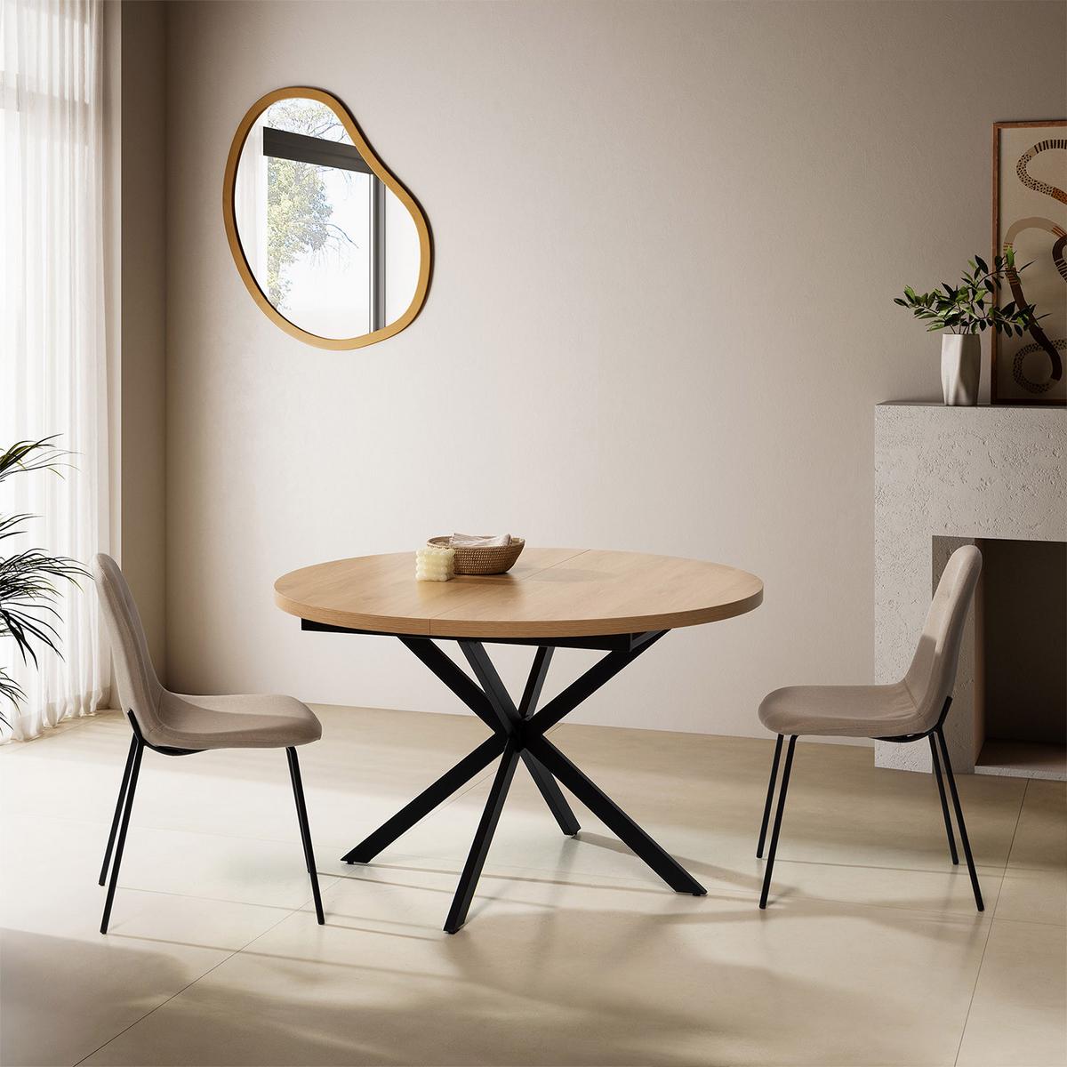 ESSTISCH Murano Eiche-Optik, 120-160 cm - Eichefarben, Holzwerkstoff (120/120/75cm) - VS Venta-stock