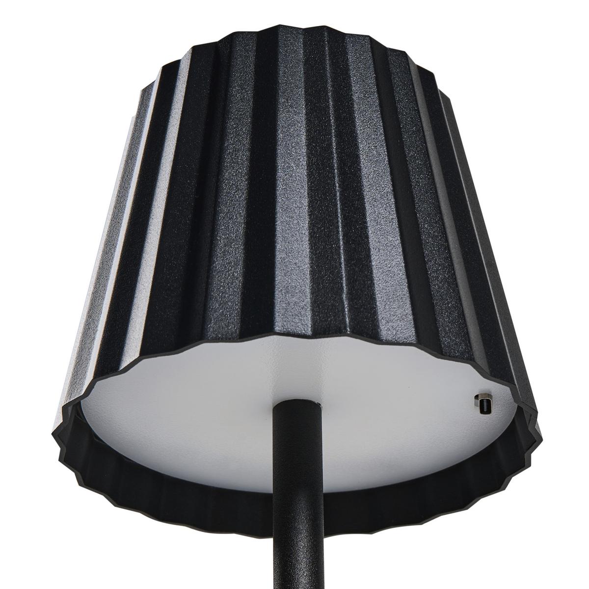 TISCHLAMPE Metall Schwarz Pombeiro - Schwarz, Metall (12/12/38cm) - Beliani