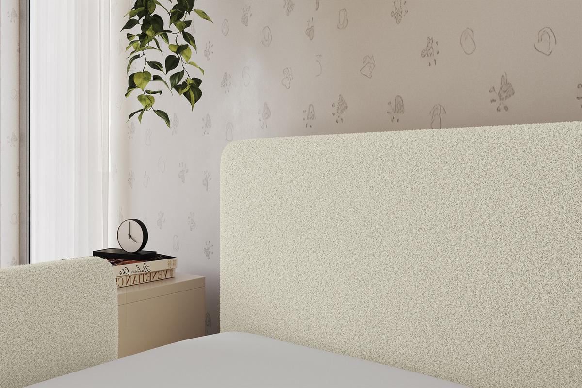 EINZELLBETT Jugendbett mit Bettkasten und Matratze H3/H4, Rechts - NORY 100x200 Beige - Perlmutt, Holzwerkstoff/Textil (100/200cm) - ALTDECOR