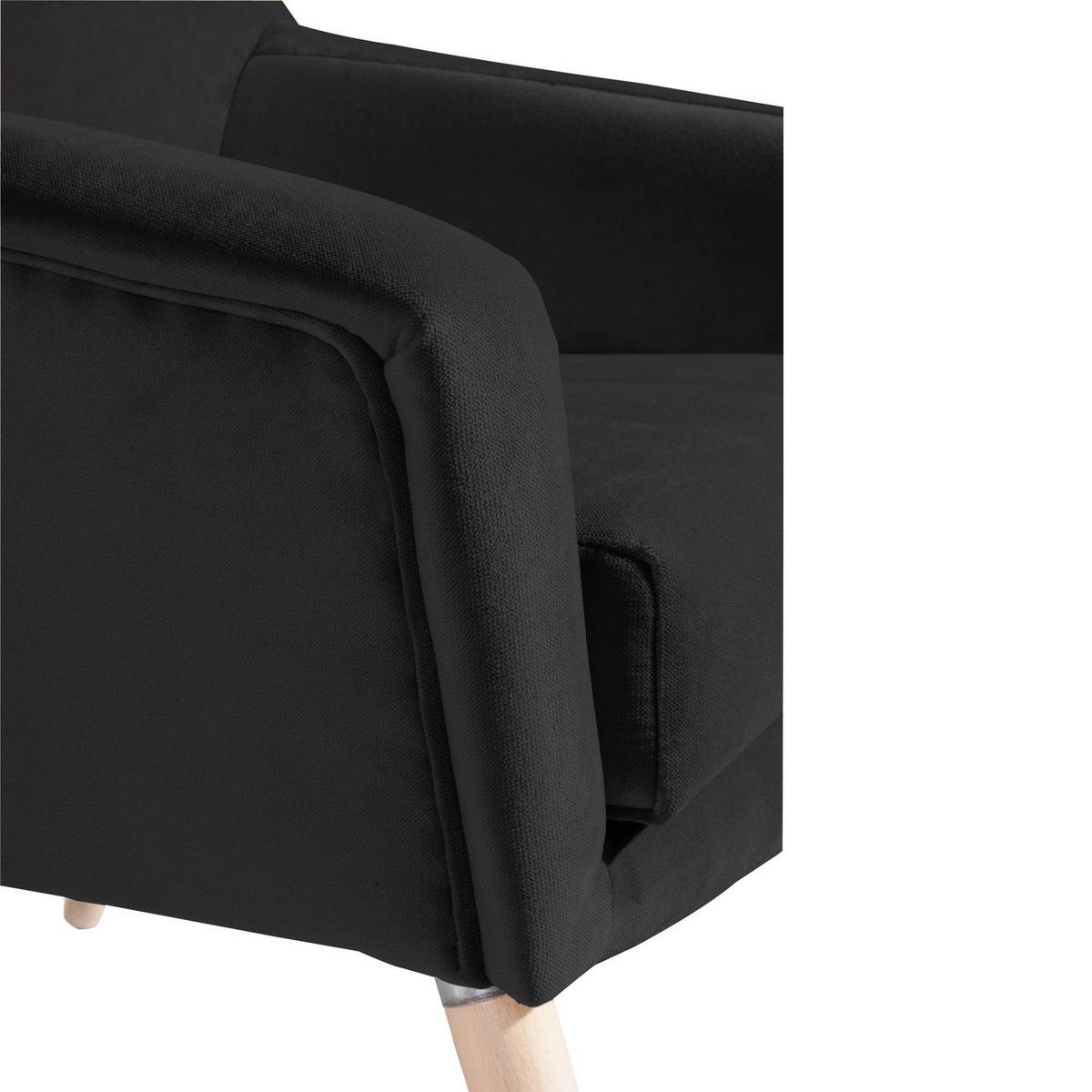 SESSEL Kachka Bezug Samtvelour Buche natur / schwarz - Buchefarben/Schwarz, Kunststoff (71/81/67cm) - 58aufmkessel