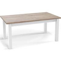 ESSTISCH Molly rechteckig ausziehbar, Sonoma Eiche 160-200/80/75 cm - Weiß/Sonoma Eiche, Holz/Holzwerkstoff (80/200/75cm) - WFL GROUP