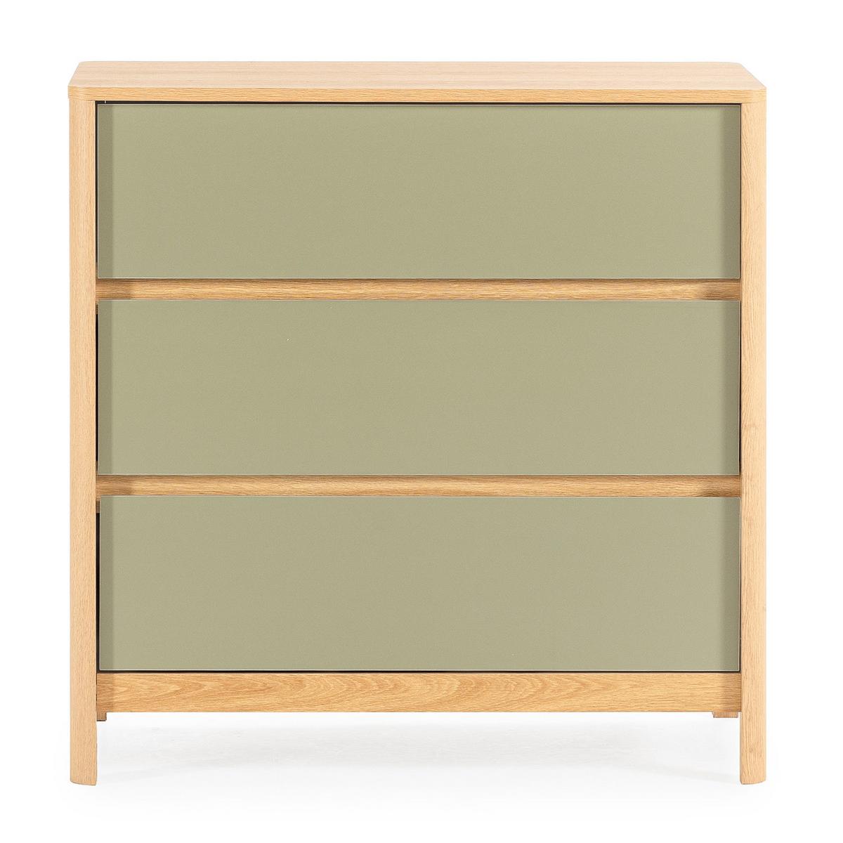 KOMMODE 80/80/40 Nassau Eichenfarbe/grün - Grün, Holzwerkstoff (80/80/40cm) - VS Venta-stock